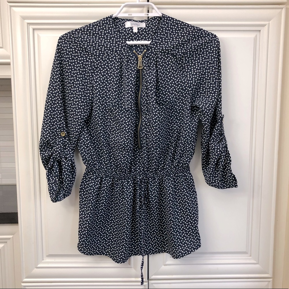 Stella Tweed heart print blouse